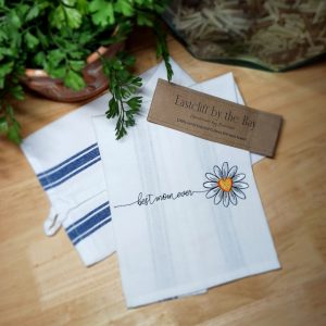 BEST MOM EVER - Embroidered Kitchen Towel Dish Towel