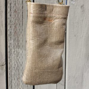 Gold Leather Evening Bag