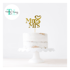 Mr. & Mrs. - Cake Topper (T-128)