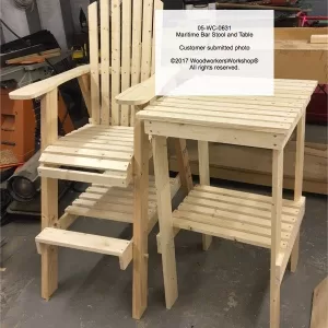 Maritime Bar Stool and Table Combo Woodworking Plans