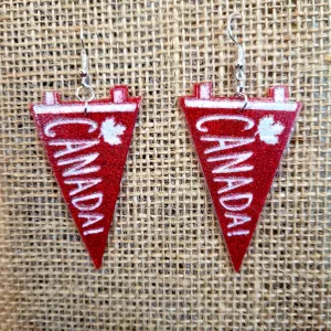 Canada Pennant Earring