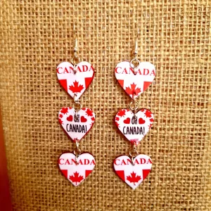 Oh Canada triple earrings