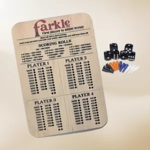Farkle, Dice, Ten Thousand, Score Board, Family Game Night, Cottage Game