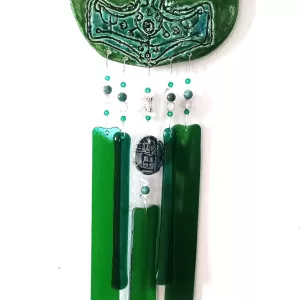 God of Thunder Thor’s Hammer Glass & Ceramic Wind Chime
