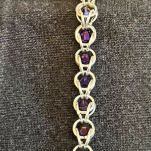 Dark Purple Trapped Crystal Bracelet