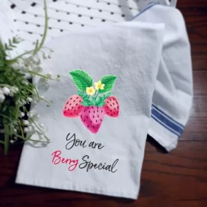 YOU ARE BERRY SPECIAL - Embroidered Kitchen Towel Dish Towel