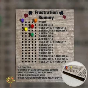 Frustration Rummy Board & Pegs