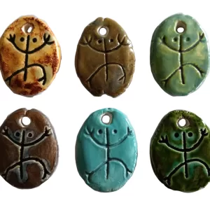 Coqui Frog Ceramic Pendant Necklaces Petroglyph Art