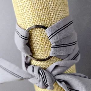 Striped Grey Scarf Accessory + Bonus