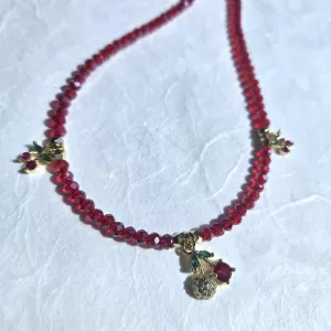 Crystal and Cherries Necklace