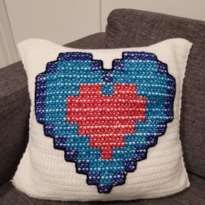 Custom Embroidery Crocheted Pillow | Double-Sided (Medium)