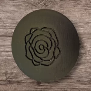 Black Rose Coaster — 3D Printed