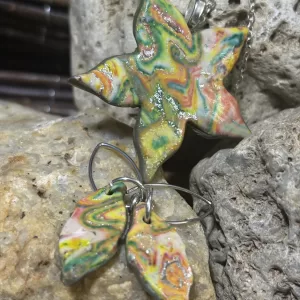 Star and drops necklace set