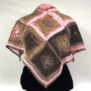 Openwork, square crochet shawl. MС-3