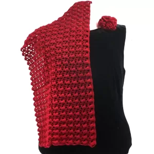 Openwork, burgundy, handmade cape. ВС1