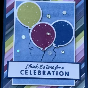 Handmade fun birthday card for all ages. Cards for Kids or adults with Balloon Design