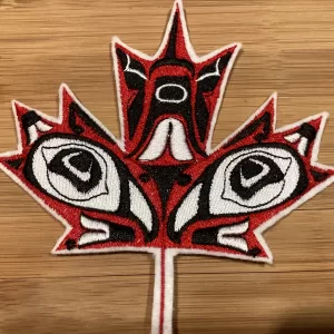 Embroidered Canadian Flag Tribal Style Sew/Iron-On Patch Tribal Maple Leaf Oh Canada TwistedStitcher