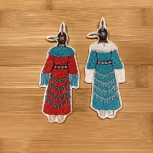 Embroidered Native Jingle Dancer Indian Maiden Sew/Iron-on Patch