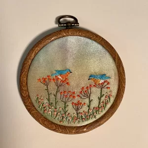 Embroidery Hoop Art: Bluebirds in Spring
