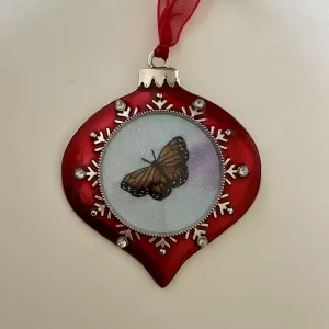 Embroidered Monarch Ornament
