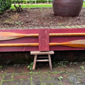 Vintage Oars Wall Decor: Barn Red Lake House Headboard By CastawaysHall