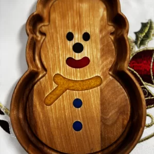 ☃️ Handcrafted Snowman Wooden Catch-All Tray – $35 ☃️