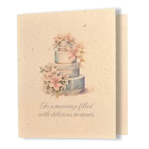 Filled With Delicious Moments Plantable Wedding Card