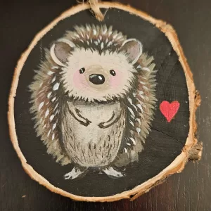 Customized painted wood slice
