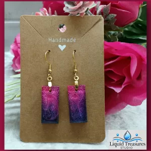 Cosmic Dance – Handmade Resin Dangle Earrings