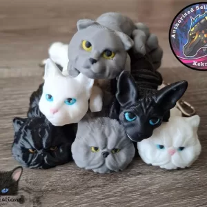 Cat, Keychain, Cat Keychain, children's toy, 3D print, Home decor, flexi keychain, Valni