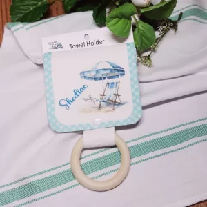 BEACH CHAIR UMBRELLA Shediac, NB⛱️Towel Holder Wood Ring Snap Closure for Kitchen, Cottage, Boat