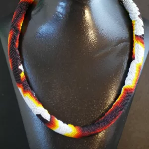 Endless 'Fire Motif' Peyote stitch Necklace