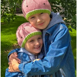 Watermelon Winter Hat Knitting Pattern