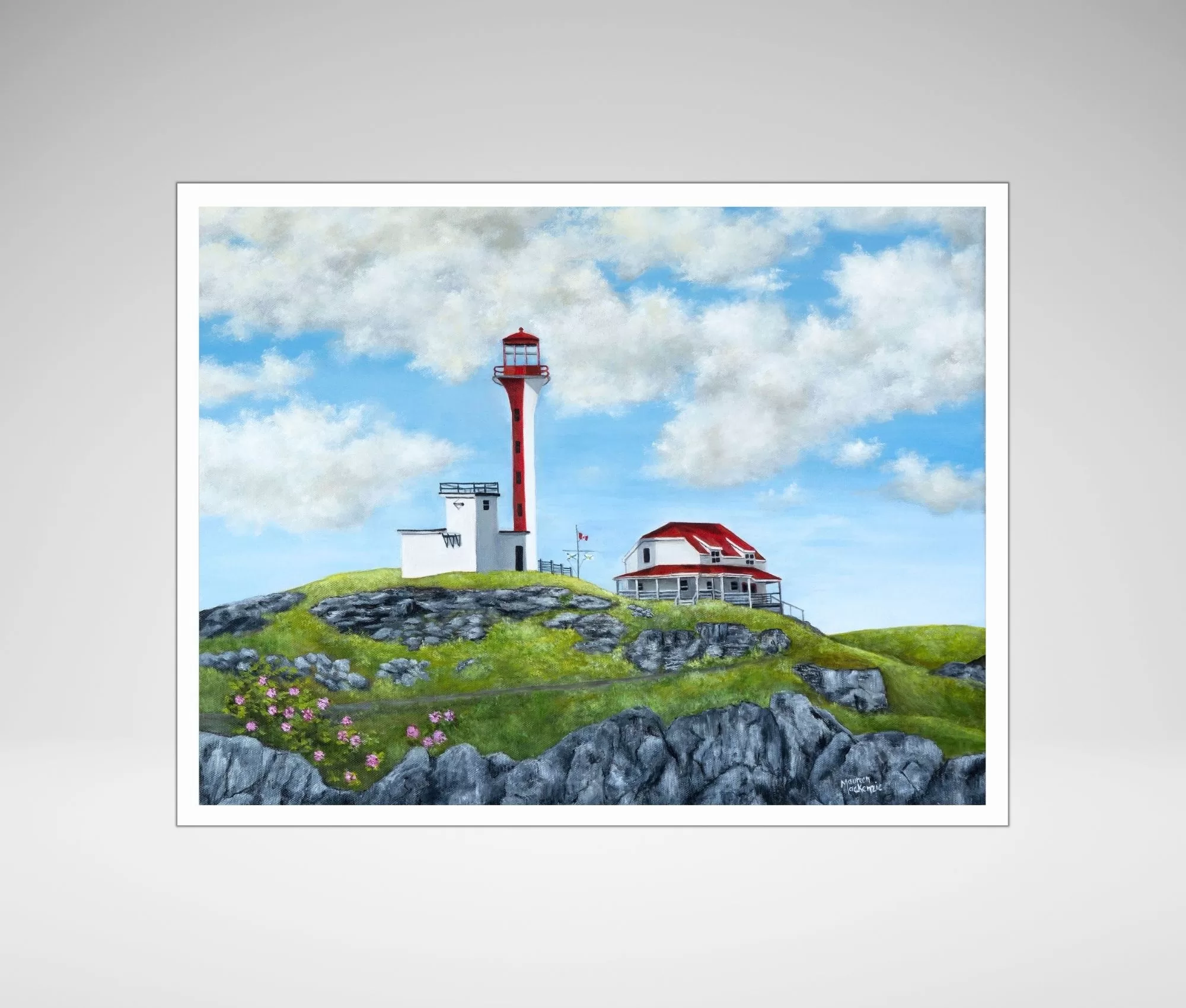 2192-Cape Forchu Lighthouse giclee print by maureen mackenzie of m e mackenzie art